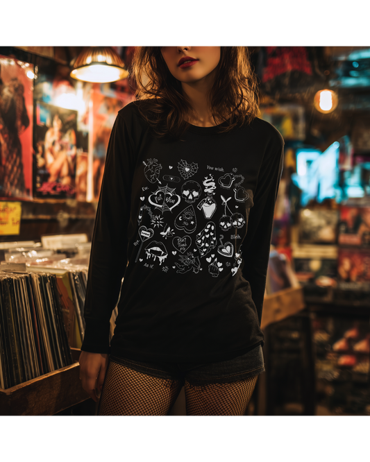 Valloween Doodle Long Sleeve T-shirt