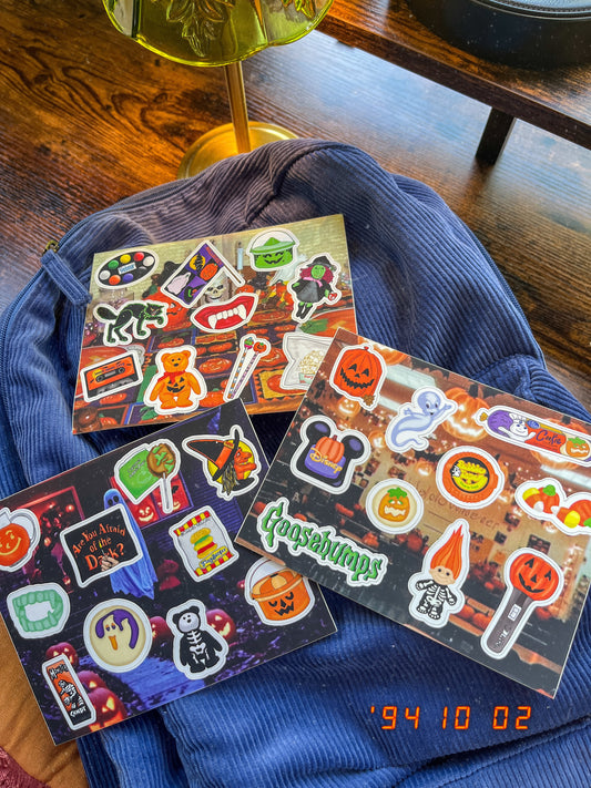 90's Nostalgic Halloween Sticker Sheet