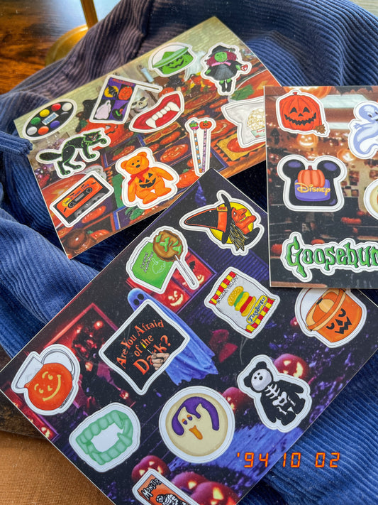 90's Nostalgic Halloween Sticker Sheet