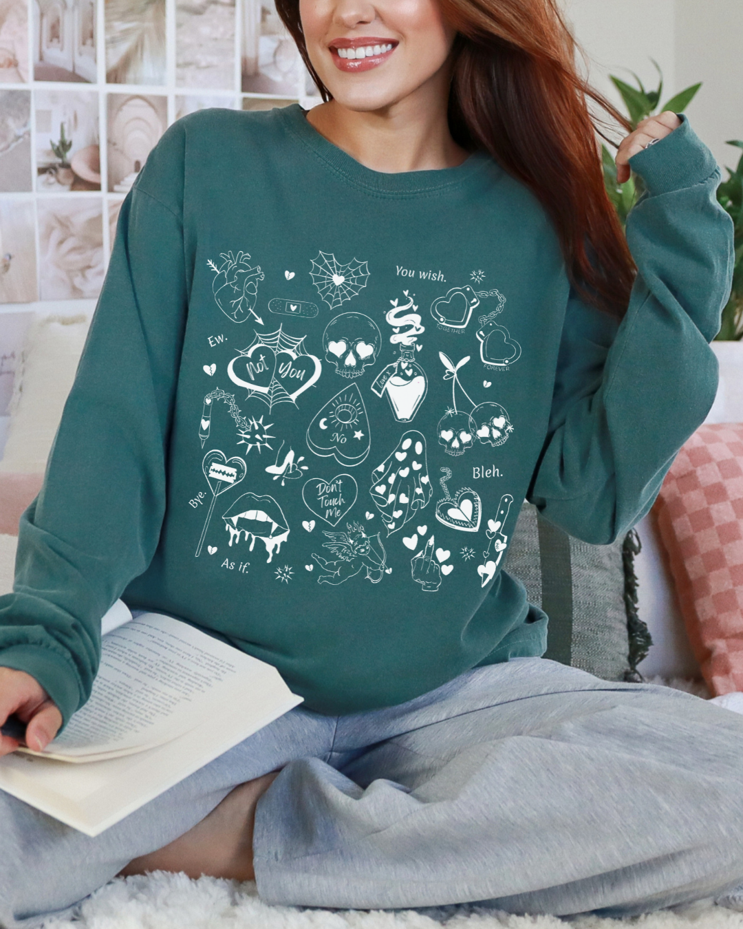 Valloween Doodle Long Sleeve T-shirt