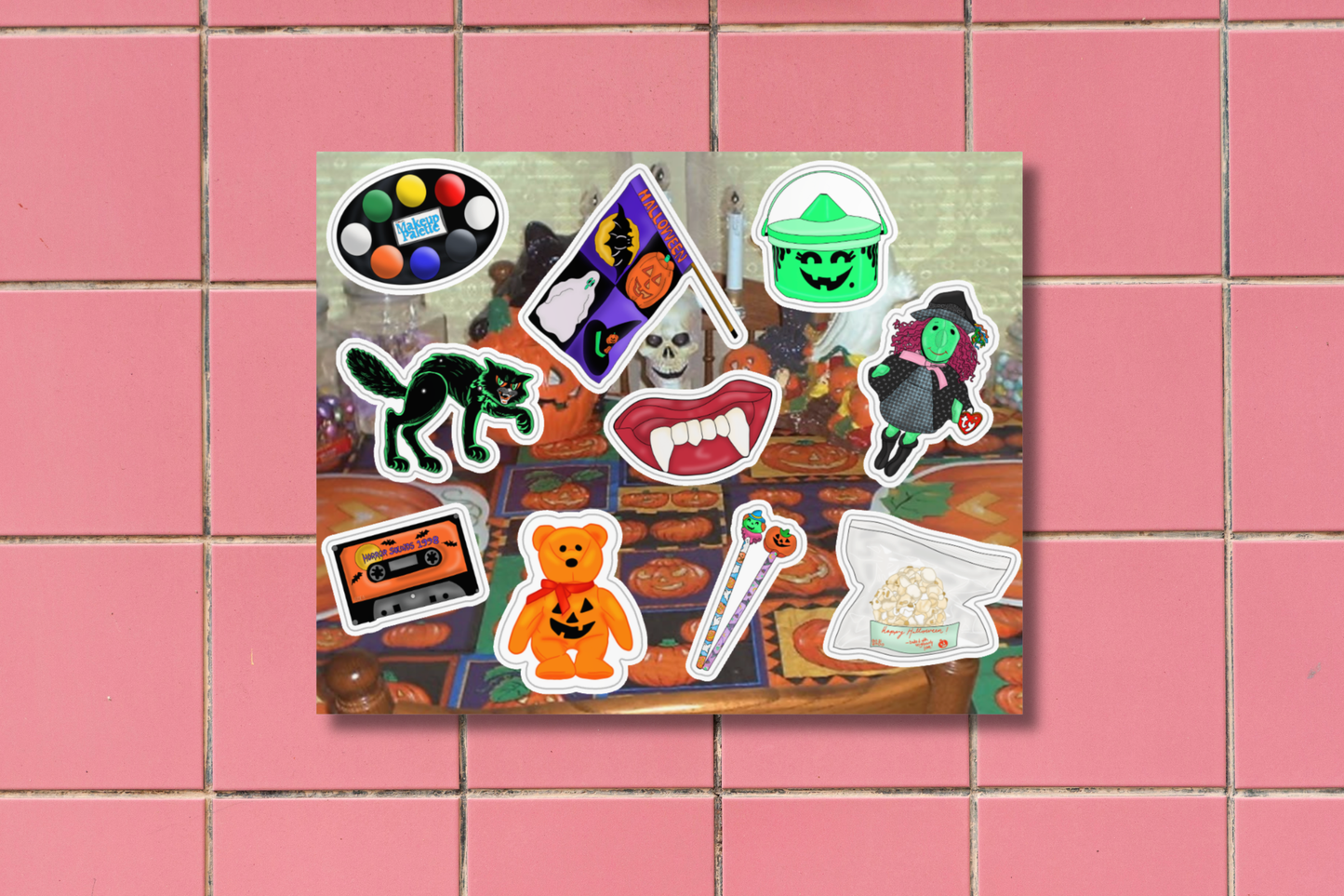 90's Nostalgic Halloween Sticker Sheet