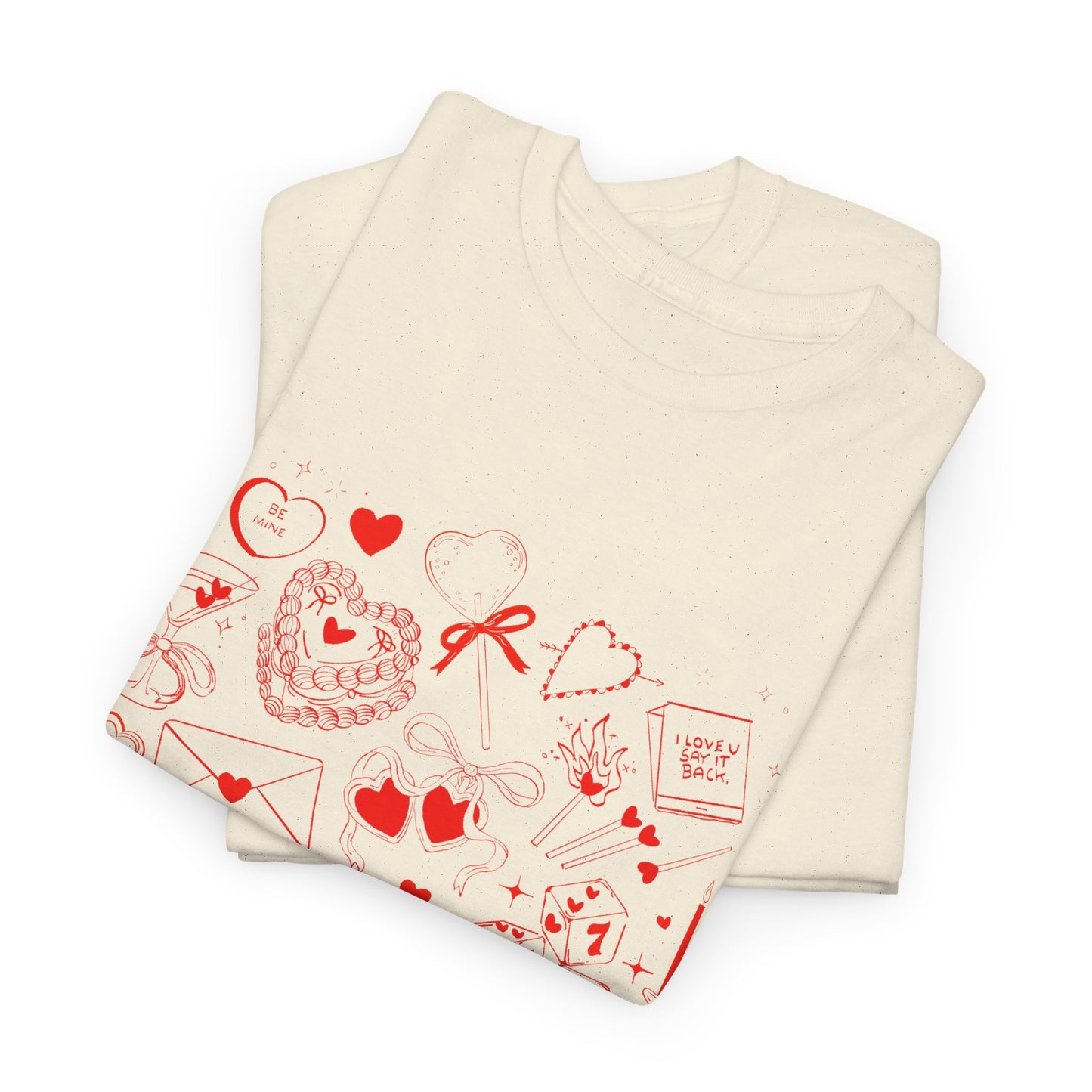 Valentine's Day Doodle T-shirt - Gildan