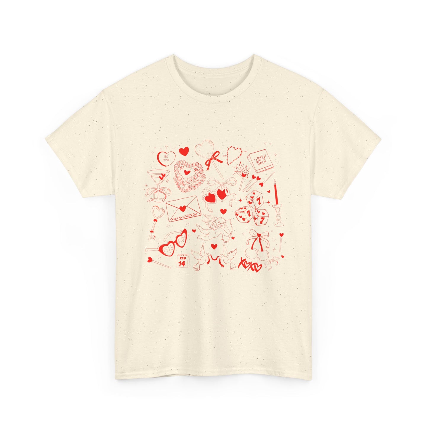 Valentine's Day Doodle T-shirt - Gildan