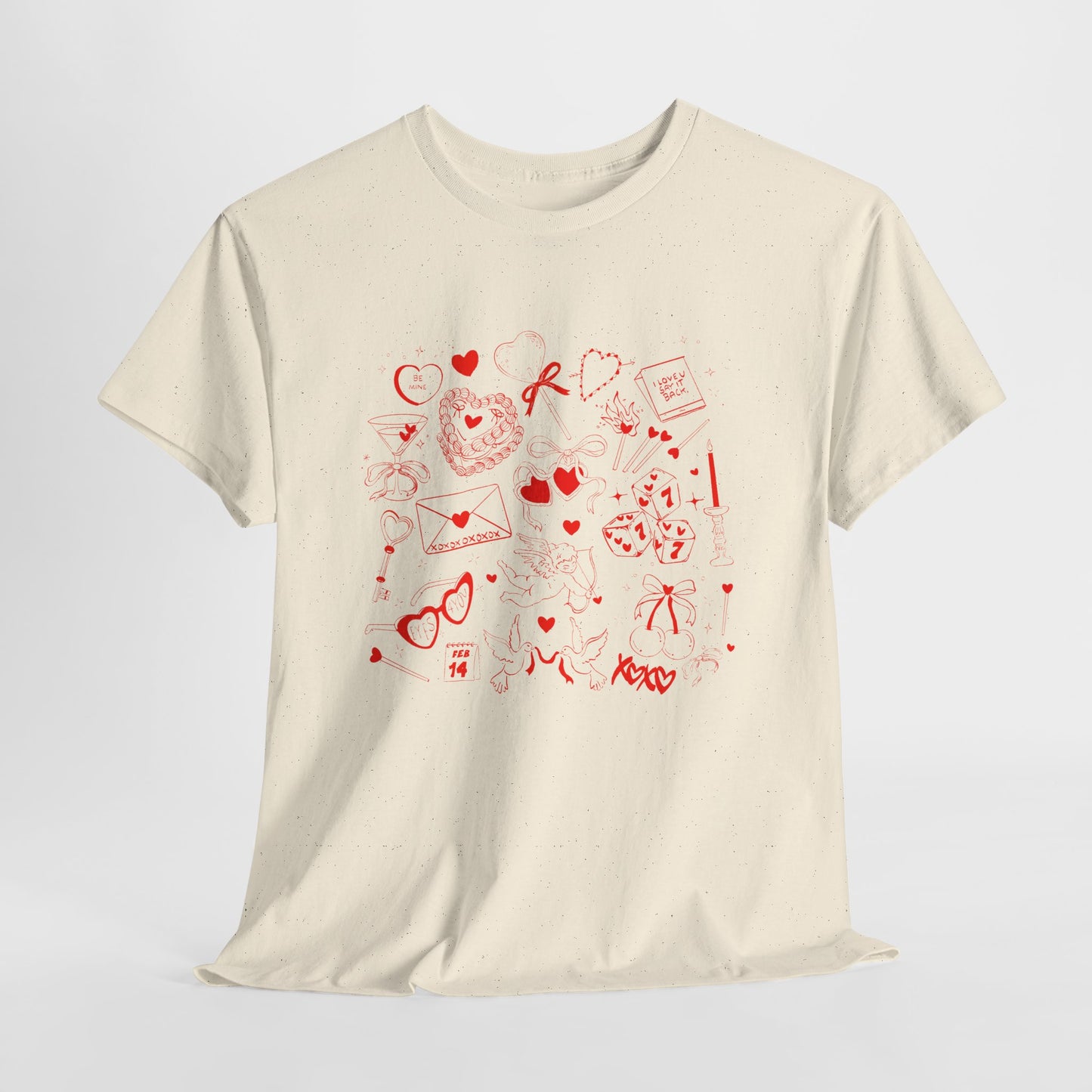 Valentine's Day Doodle T-shirt - Gildan