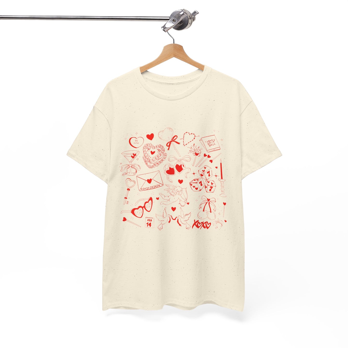 Valentine's Day Doodle T-shirt - Gildan