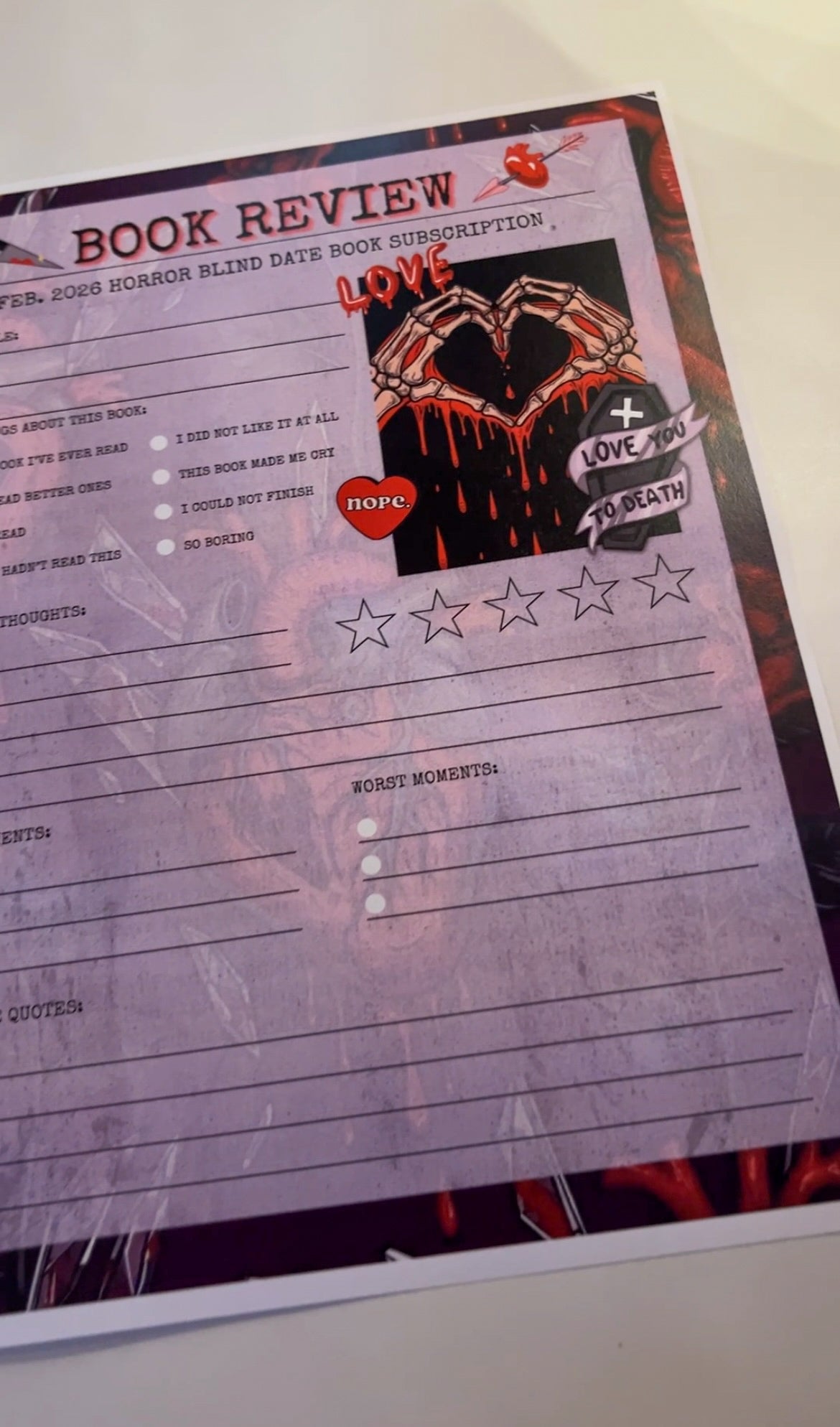 Horror Blind Date Book Subscription