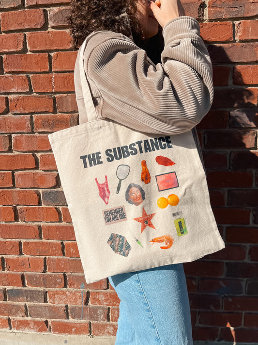 The Substance Movie Canvas Tote Bag