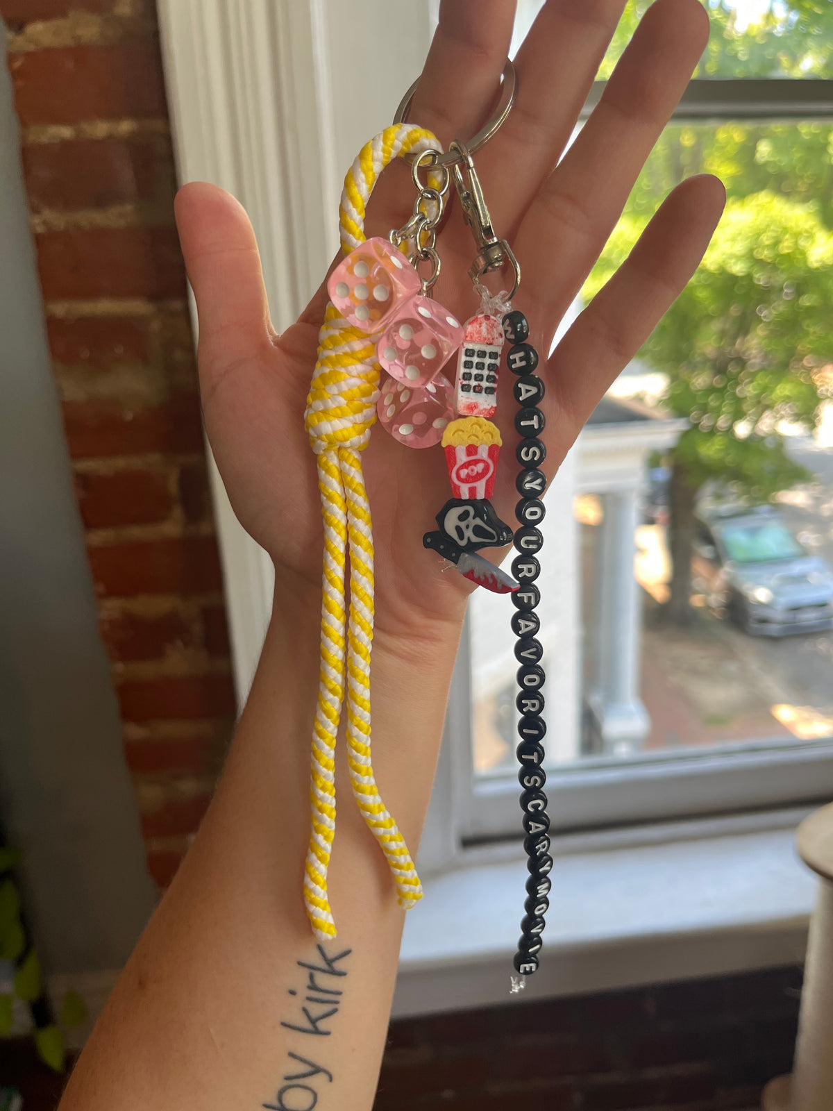 Scream Movie Yellow Keychain